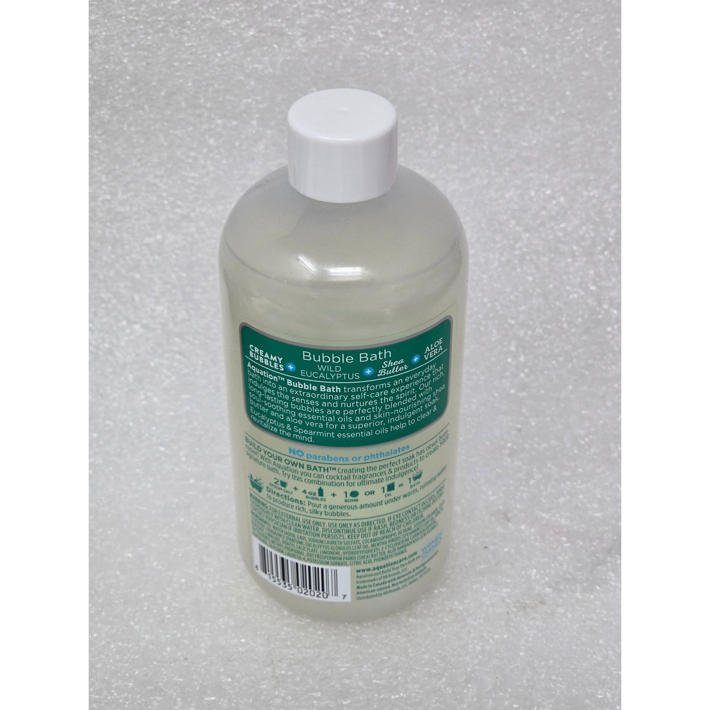 Aquation Bubble Bath Relieve 12 Oz Shea & Aloe Wild Eucalyptus