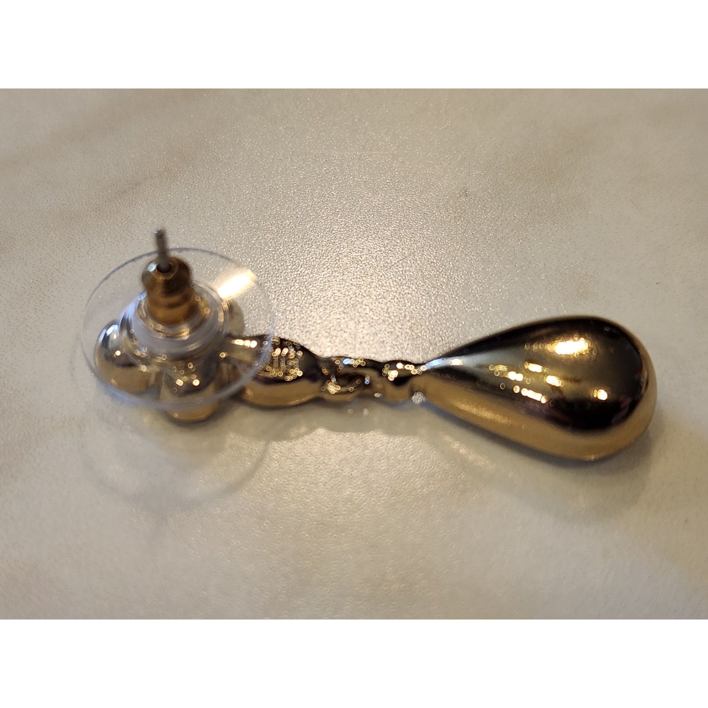 Napier Gold-Tone Drop Earrings With Clear Crystals For Women