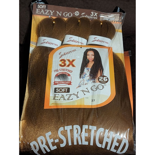 Deja Vu Softress 3X Ready To Use Pre Stretched Soft Hair 26" Color 27 Eazy N Go