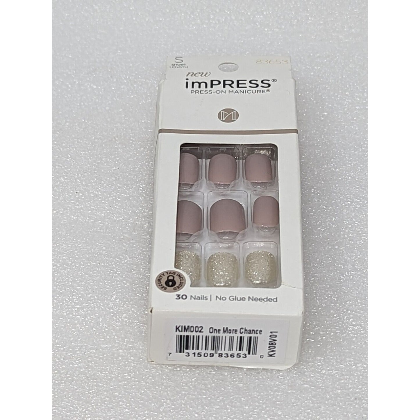 Kiss impress Press-on Manicure Short 30 Nails One More Chance