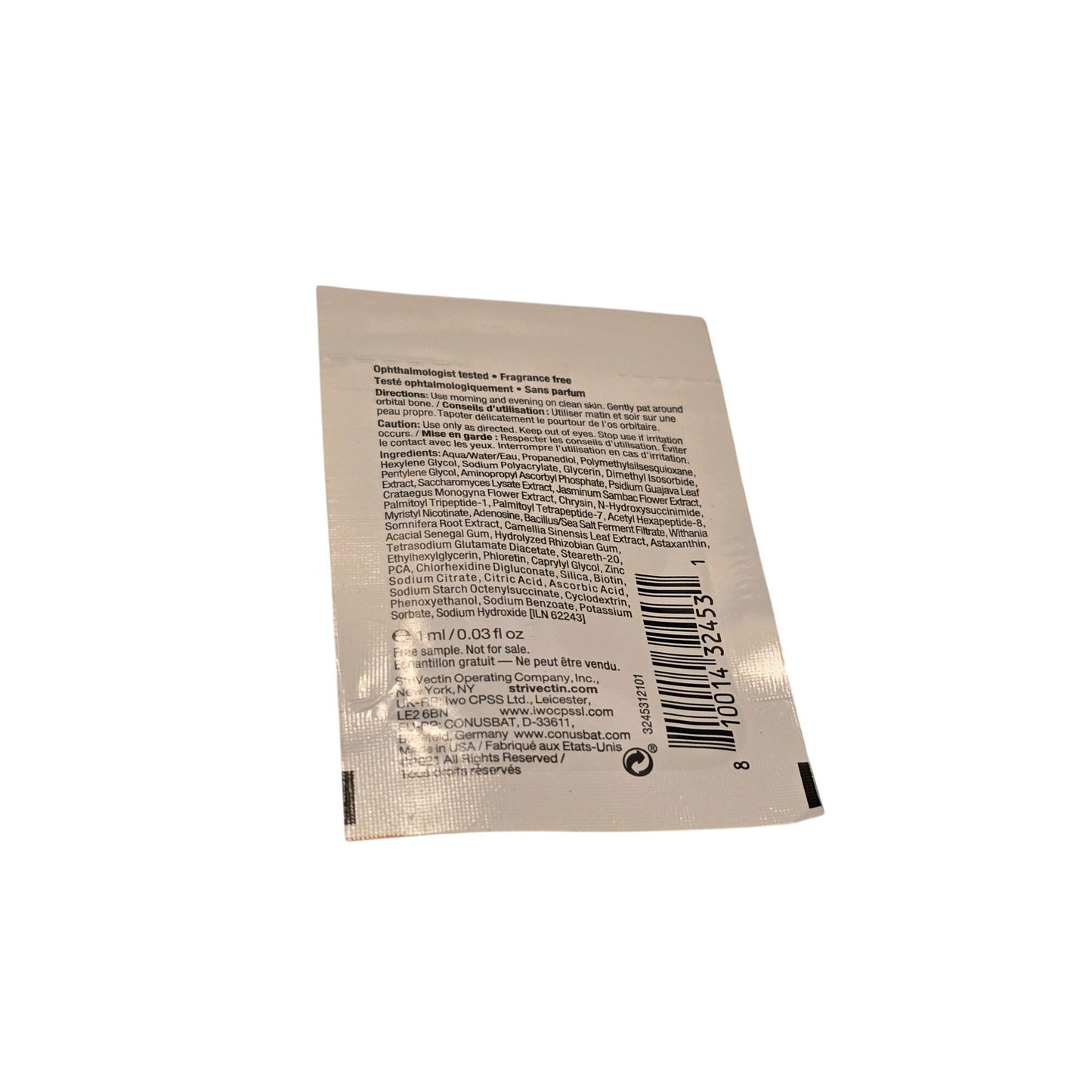 StriVectin Super-C Retinol Brighten & Correct Vitamin C Serum 1ml Sample Packet