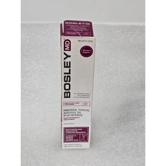 Bosley MD Minoxidil Topical Aerosol Women 2-Month Supply Hair Regrowth Treatment