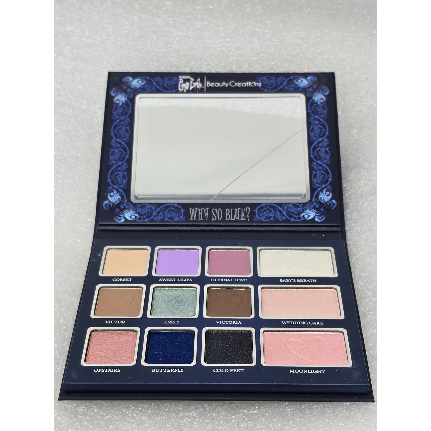 Tim Burton Corpse Bride Beauty Creations Why So Blue Multi-Use Palette 12 Shades