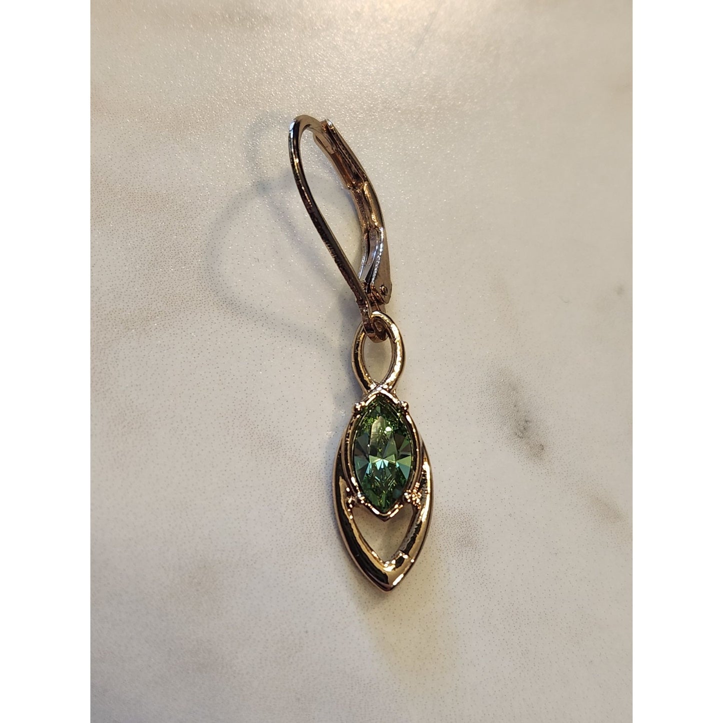 Gloria Vanderbilt Gold-Tone Green Crystal Drop Earrings With Swarovski Elements