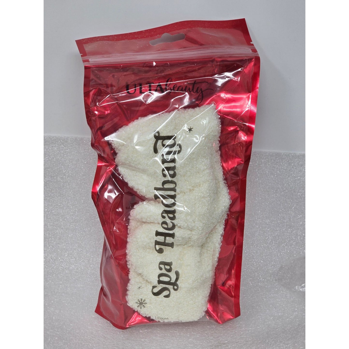 Ulta Beauty Spa Headband Soft Plush White For Skincare & Makeup Relaxation