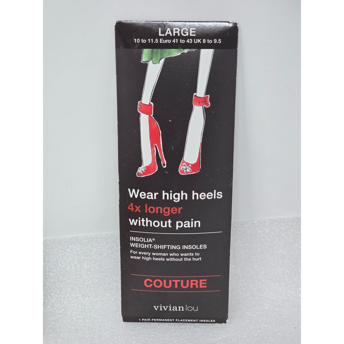 Vivian Lou Insolia Weight-Shifting High Heel Insoles Large Womens Comfort & Pain