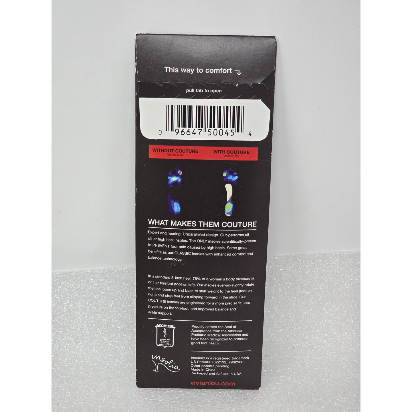 Vivian Lou Insolia Weight-Shifting High Heel Insoles Large Womens Comfort & Pain