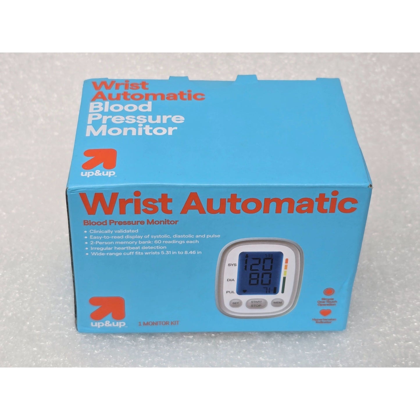 Up & Up Wrist Automatic Blood Pressure Monitor With Heartbeat Detection