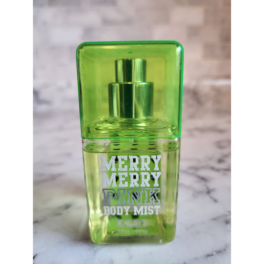 Victorias Secret Merry Merry Pink Body Mist Winter Berry Magnolia 2.5 OZ