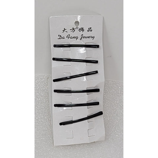 Da Fang Jewelry Black Bobby Pins Set Of 6