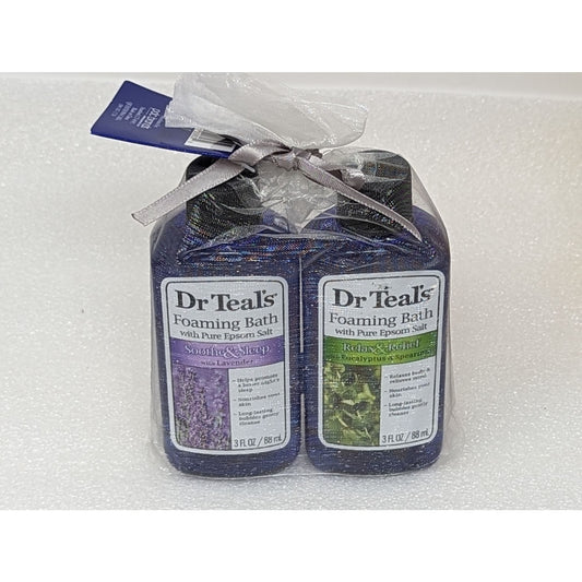 Dr Teal's Foaming Bath Gift Set Soothe & Sleep & Relax & Relief 3 oz each