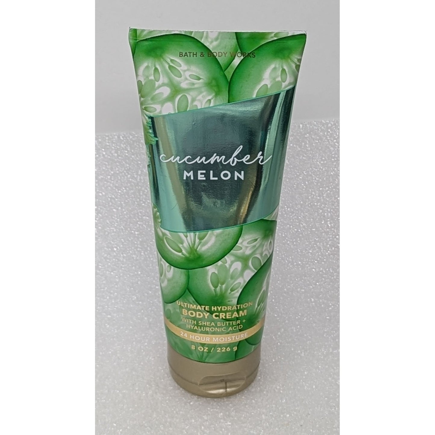 Bath & Body Works Cucumber Melon Body Cream With Shea Butter & Hyaluronic Acid 8 Oz 24 Hour Moisture