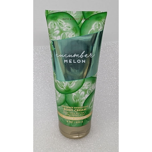 Bath & Body Works Cucumber Melon Body Cream With Shea Butter & Hyaluronic Acid 8 Oz 24 Hour Moisture