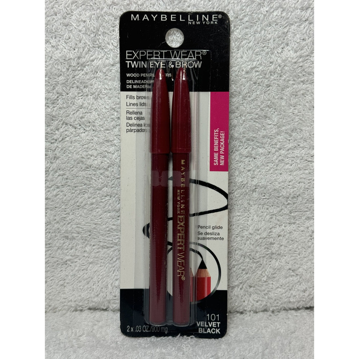 Maybelline Expert Wear Twin Eye & Brow Pencils 101 Velvet Black 2 Pack
