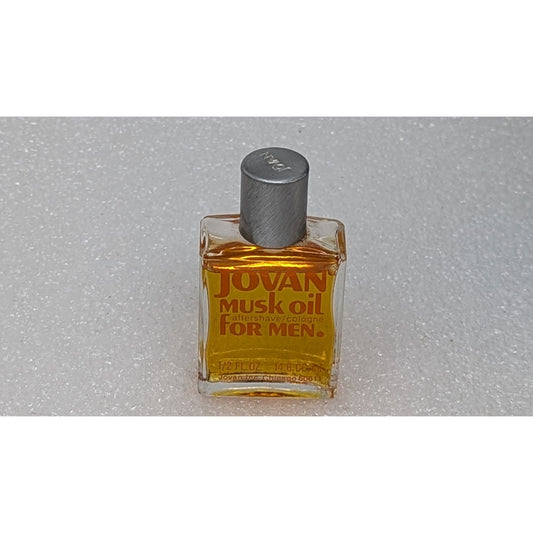 Vintage Jovan Musk Oil For Men Aftershave Cologne 1/2 Oz