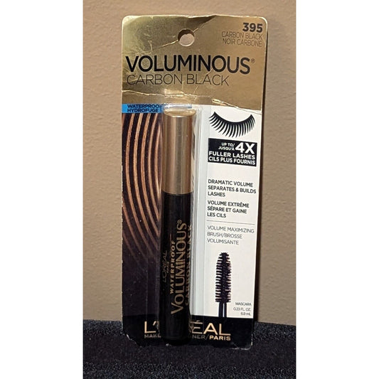 L'Oreal Paris Voluminous Waterproof Carbon Black Mascara 395 Carbon Black 0.23Oz