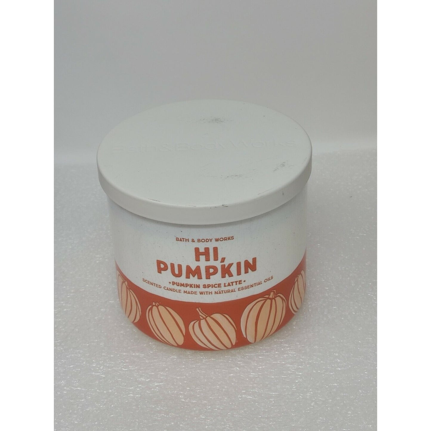 Bath And Body Works Hi Pumpkin, Pumpkin Spice Latte 3-Wick Candle Large 14.5 Oz