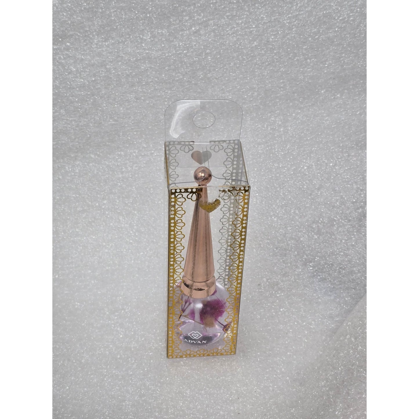 ADVAN Cuticle Oil 14ML Rose Gold Cap Floral Design Nail Care Made In USA