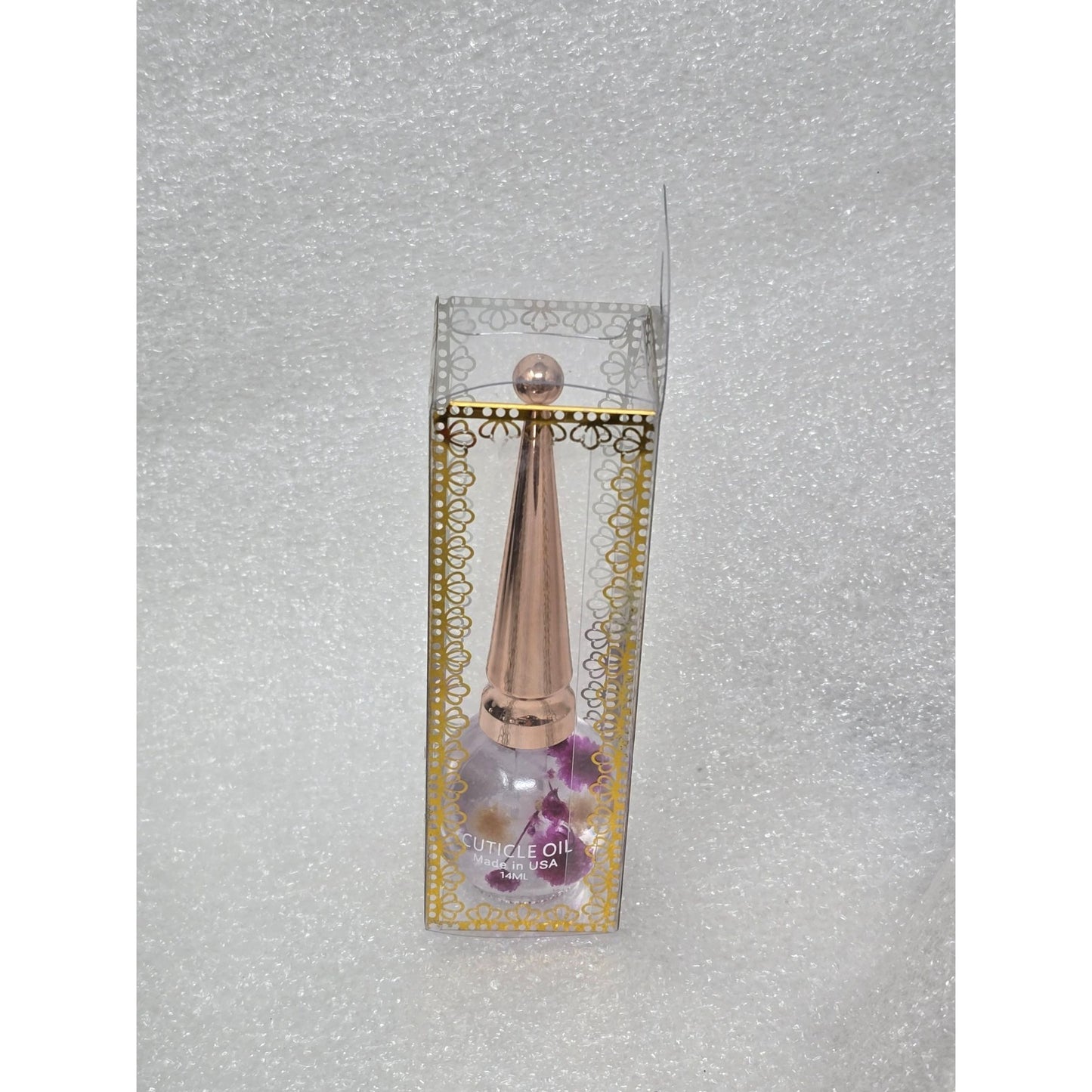 ADVAN Cuticle Oil 14ML Rose Gold Cap Floral Design Nail Care Made In USA
