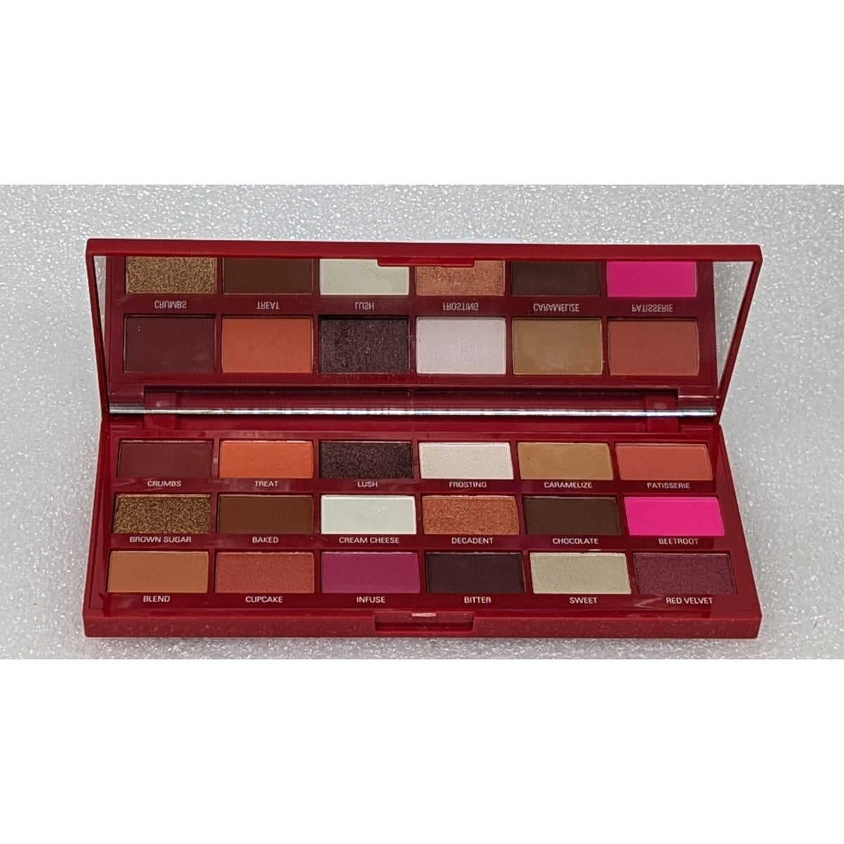 Revolution Red Velvet Eyeshadow Palette 18 Shades Vegan & Cruelty-Free