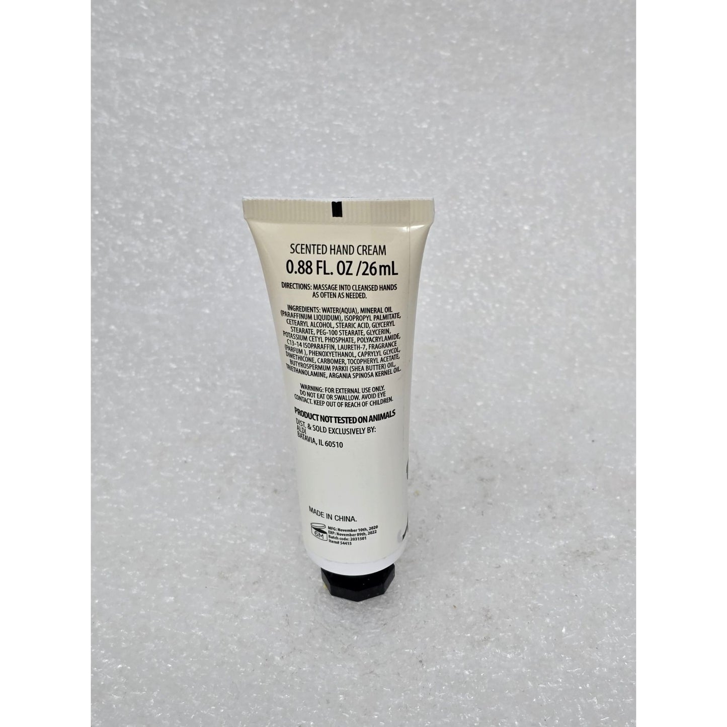 Lacura Vanilla Bean Scented Hand Cream .88 Oz Botanical Oil Travel Size