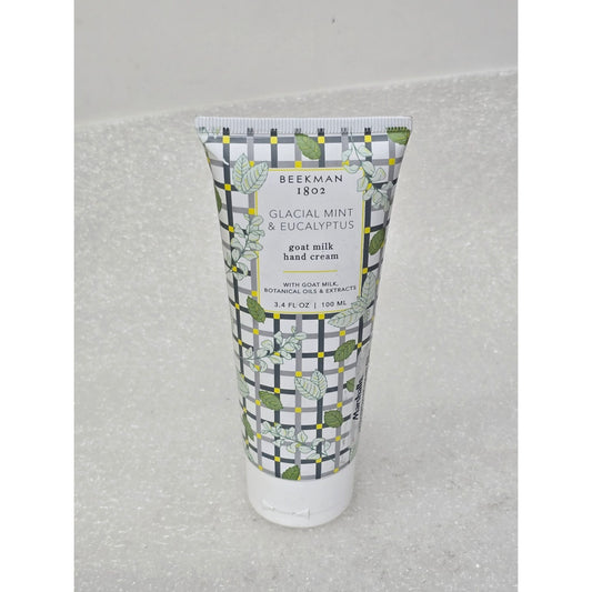 Beekman 1802 Glacial Mint & Eucalyptus Goat Milk Hand Cream 3.4 Fl Oz 100 Ml