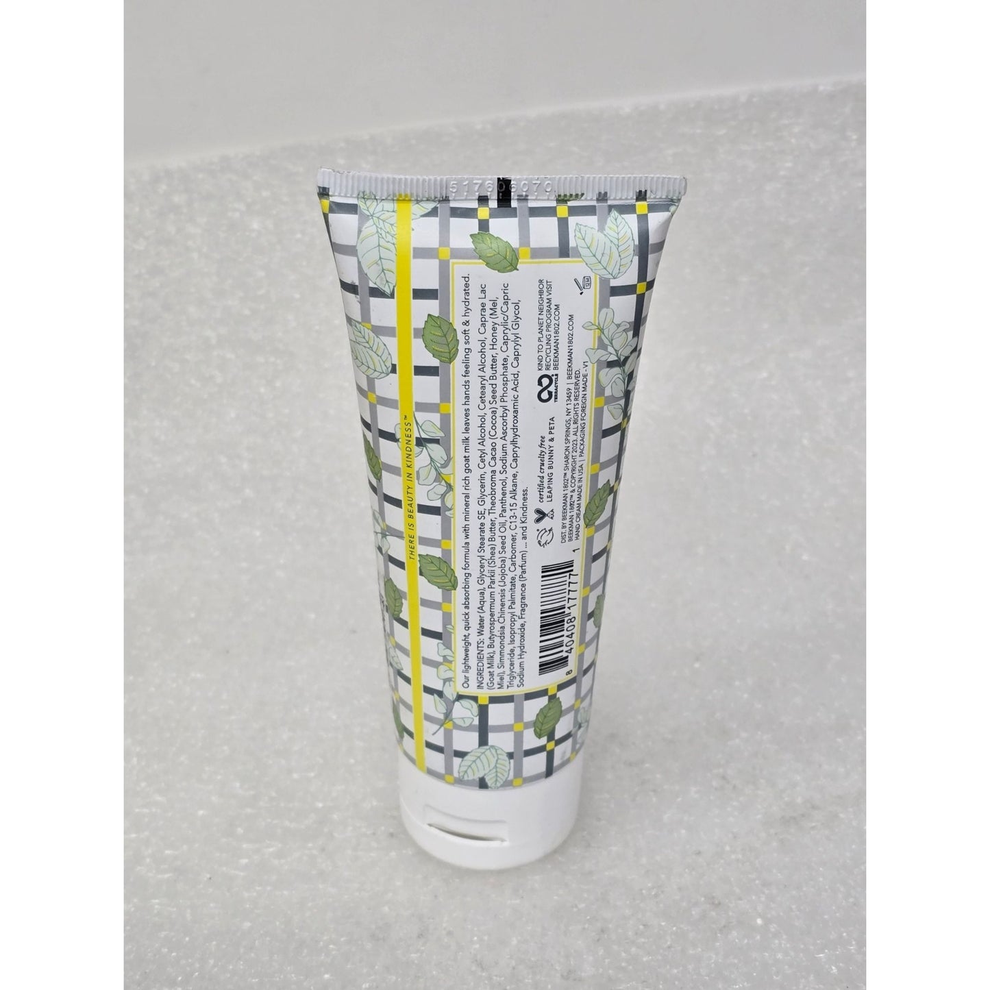Beekman 1802 Glacial Mint & Eucalyptus Goat Milk Hand Cream 3.4 Fl Oz 100 Ml