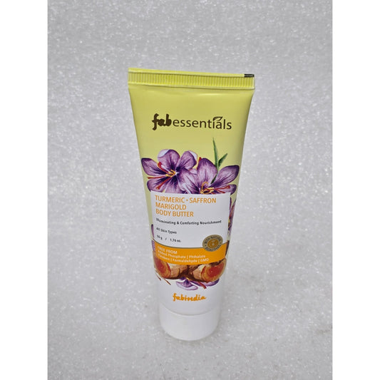 Fab Essentials Turmeric Saffron Marigold Body Butter All Skin Types 1.76 oz