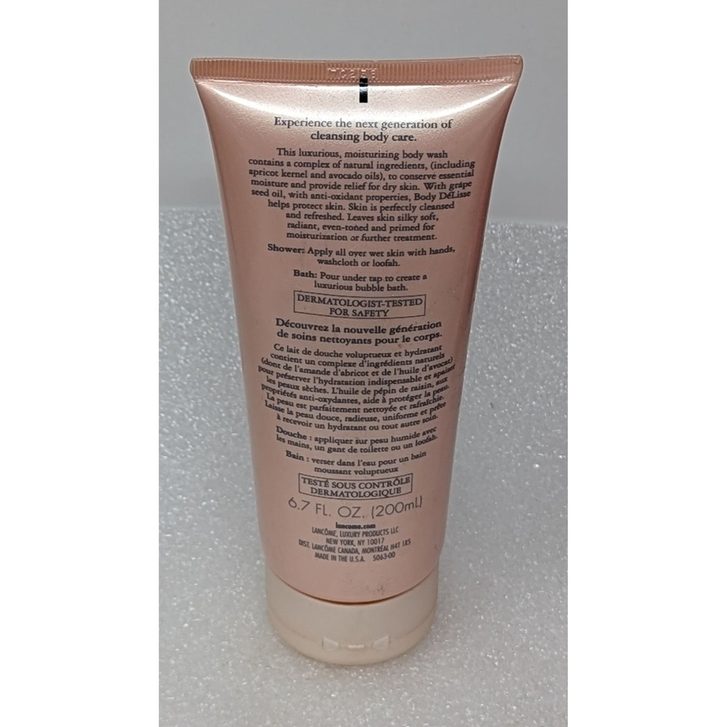 Lancôme Paris Body DéLisse 6.7 Fl Oz Immediate Soft Touch Moisturizing Body Wash