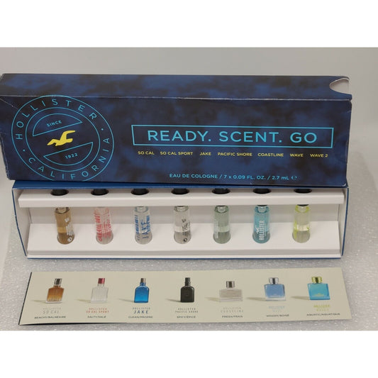 Hollister Co. Men's Ready Scent Go Eau De Cologne Gift Set - 7 Scents