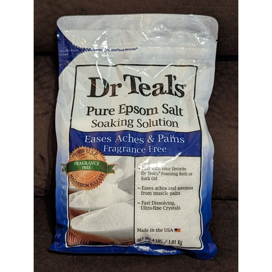 Dr Teal'S Pure Epsom Salt Soak Fragrance Free 4 Lbs