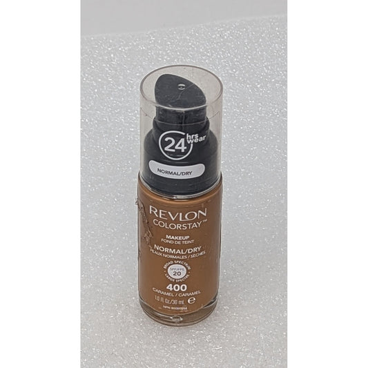 Revlon Colorstay Makeup SPF 20 Normal/Dry Skin 24-Hour Wear 400 Caramel/Caramel 1.0 Fl Oz