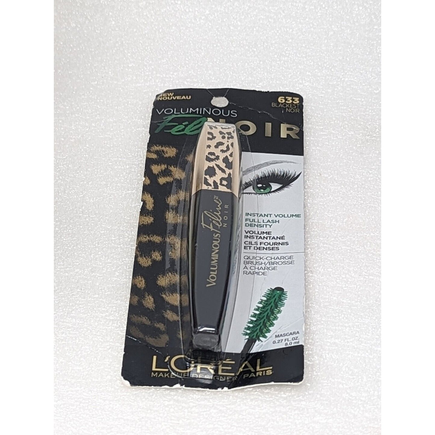 L'Oreal Voluminous Feline Mascara Blackest Noir #633 0.27 oz