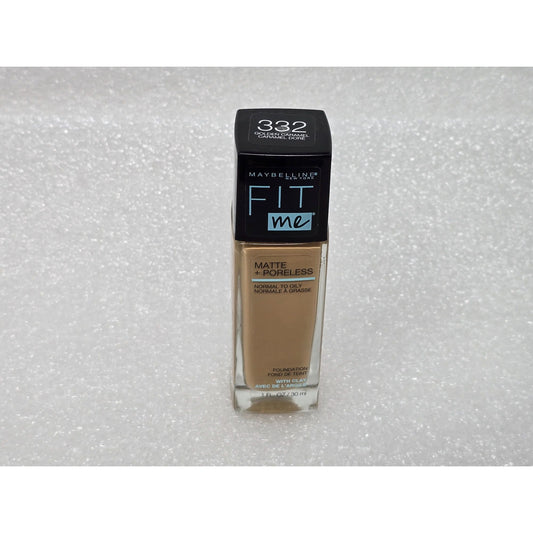 Maybelline Fit Me Matte + Poreless Foundation 332 Golden Caramel 1 Oz