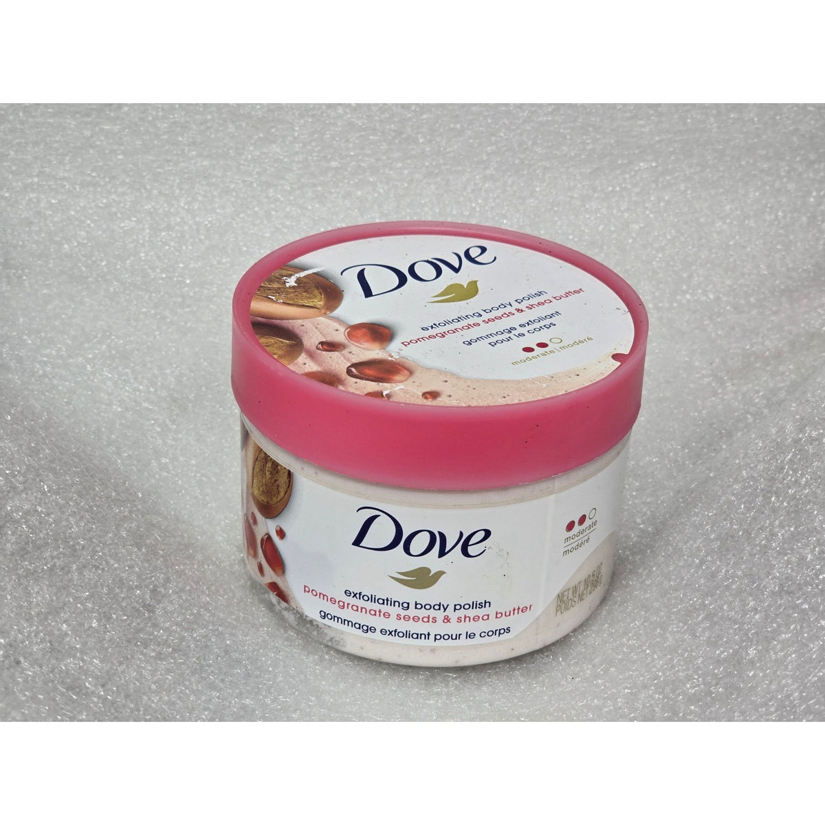Dove Exfoliating Body Polish Pomegranate Seeds & Shea Butter 10.5 oz Jar