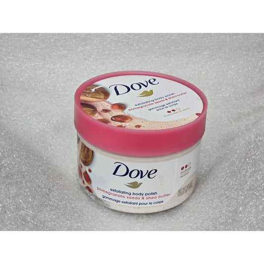 Dove Exfoliating Body Polish Pomegranate Seeds & Shea Butter 10.5 oz Jar