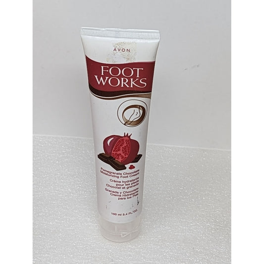 Avon Foot Works Pomegranate Chocolate Moisturizing Foot Cream 3.4 Oz