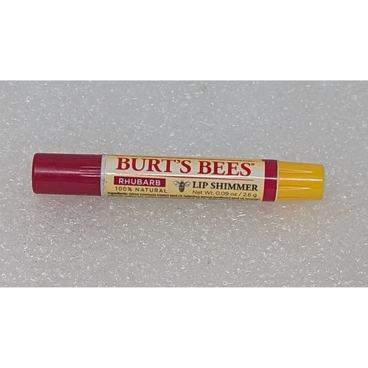 Burt's Bees Rhubarb Lip Shimmer 100% Natural 0.09 Oz