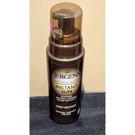 Jergens Natural Glow Instant Sun Sunless Tanning Mousse Deep Bronze 6 Fl Oz (177 ml)