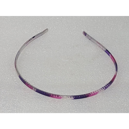 Pink Purple & Clear Plastic Hair Headband