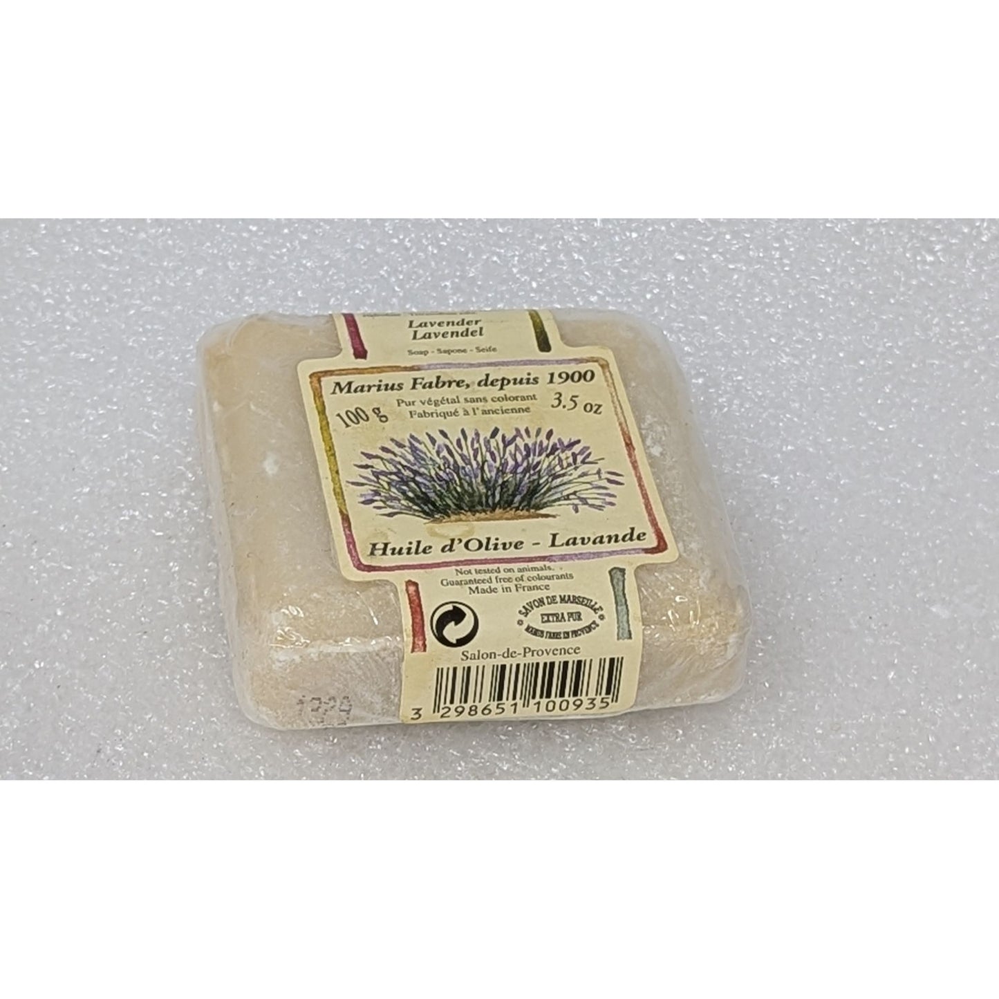 Marius Fabre Lavender Olive Oil Soap 3.5 oz 100g Natural & Organic