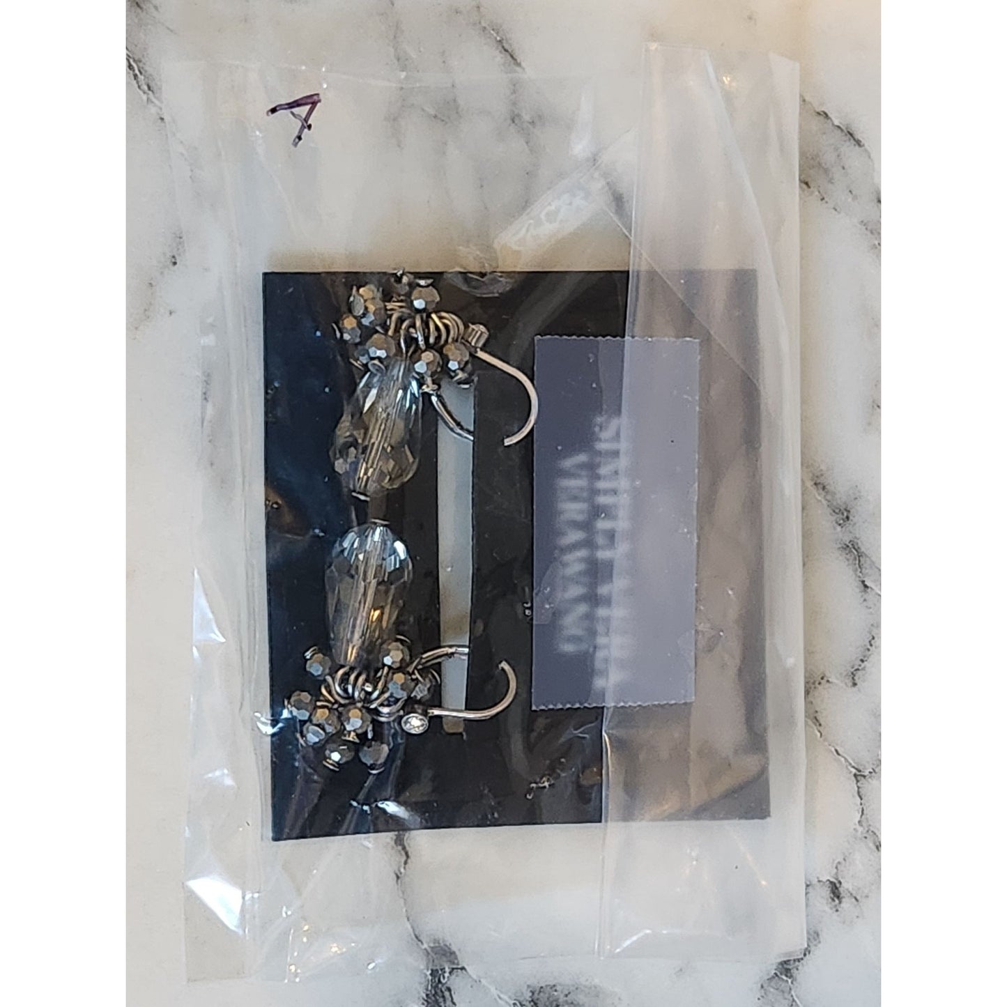 Simply Vera Vera Wang Silver-Tone Crystal Drop Earrings With Clustered Beads
