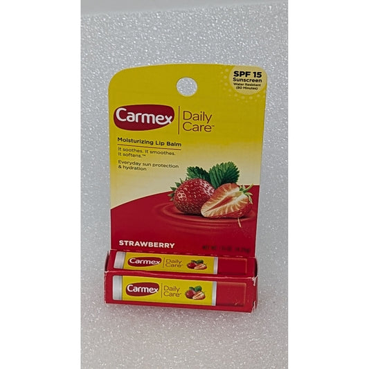 Carmex Daily Care Moisturizing Lip Balm SPF 15 Strawberry Flavor