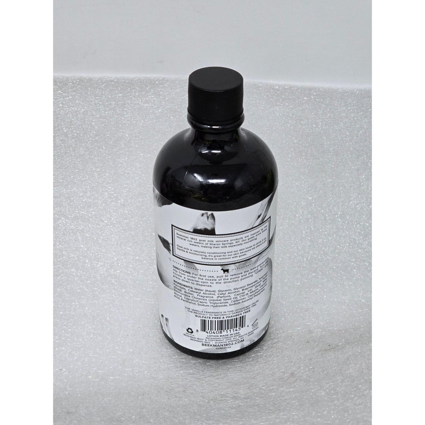 Beekman 1802 Vanilla Absolute Goat Milk Lotion 12.5 Fl Oz Sulfate & Paraben Free