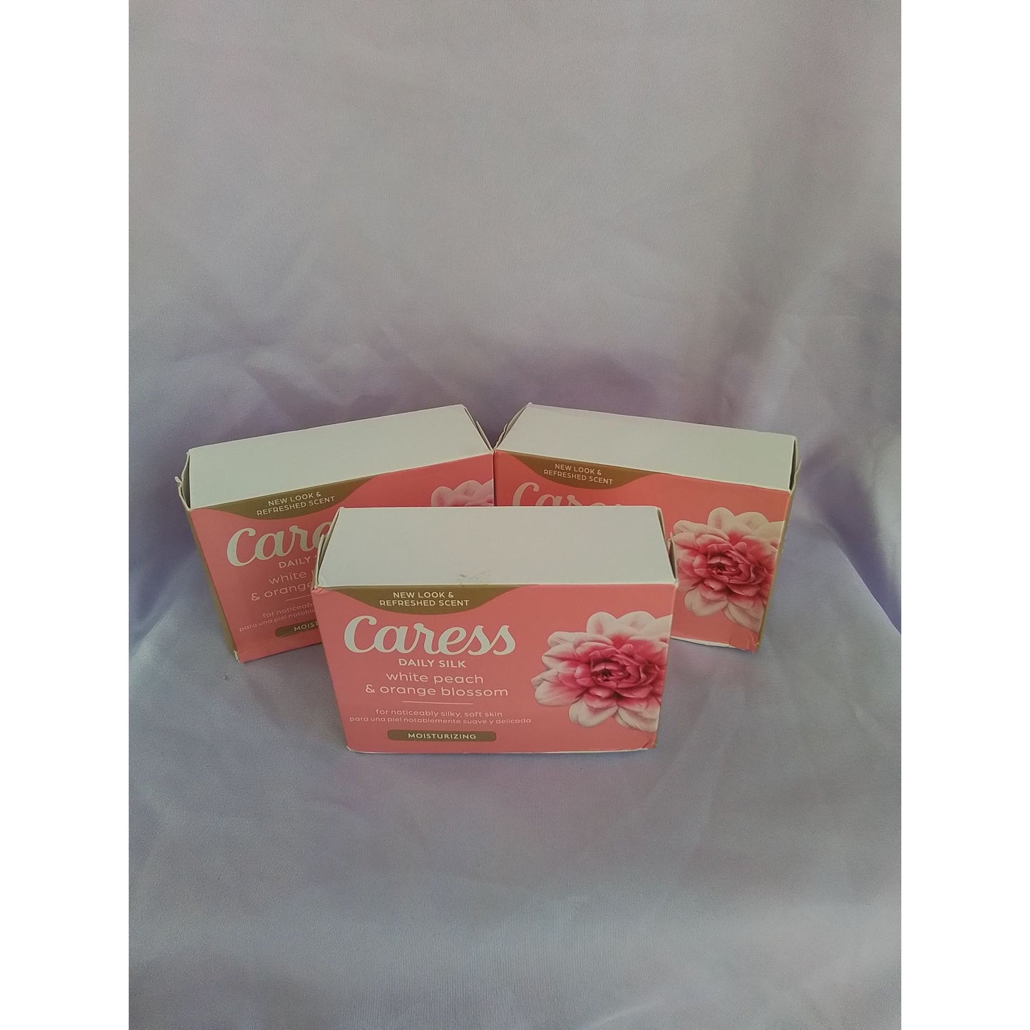 Caress Daily Silk Bar Soap White Peach & Orange Blossom 3 Pack