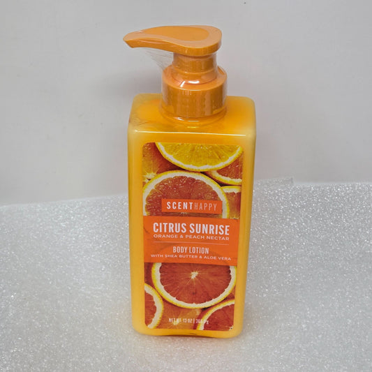 Scent Happy Citrus Sunrise Body Lotion With Shea Butter & Aloe Vera 13 FL Oz