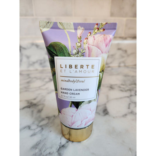 Liberte Et LAmour Garden Lavender Hand Cream Calming Floral Scent Moisturizer