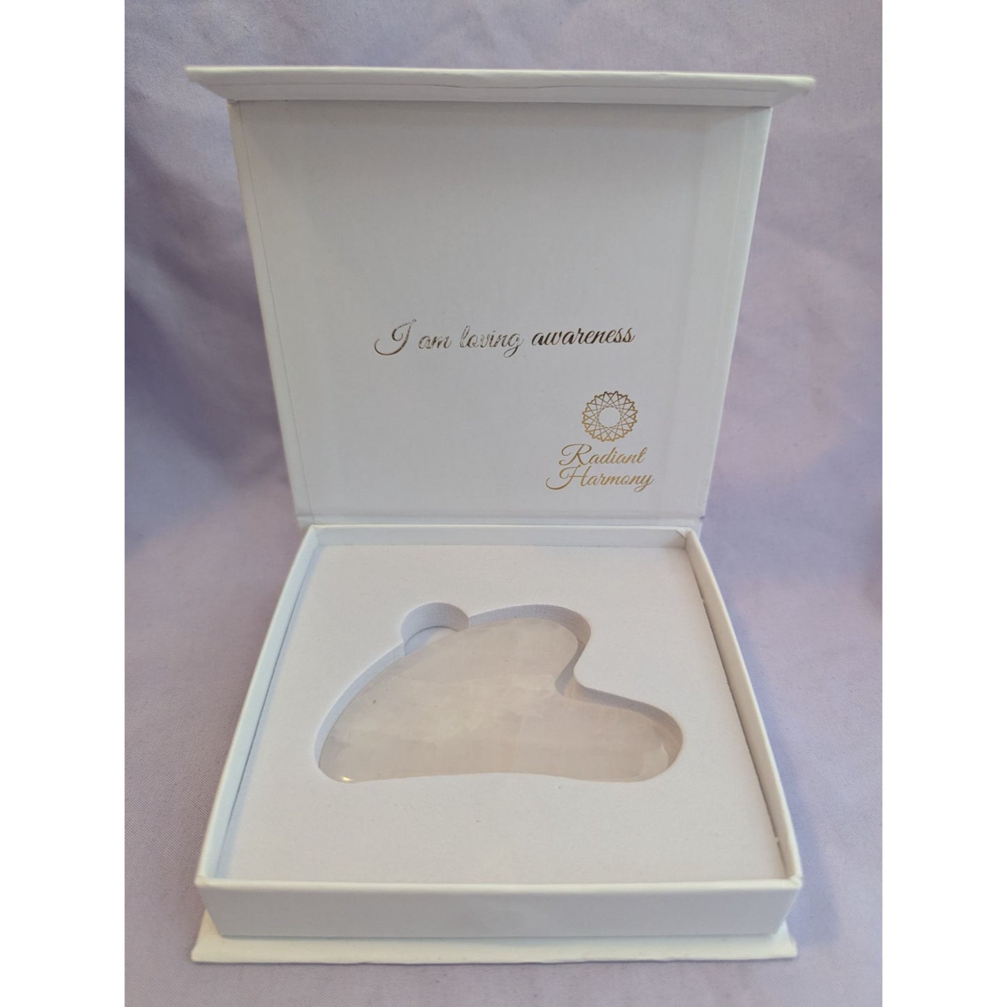 Rose Quartz Gua Sha Facial Tool With Gift Box By Radiant Harmony