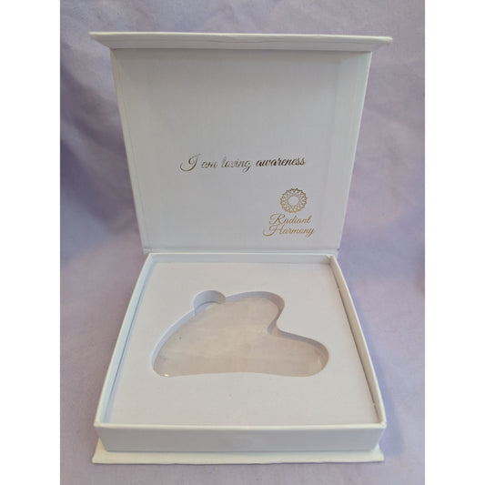 Rose Quartz Gua Sha Facial Tool With Gift Box By Radiant Harmony