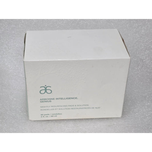 Arbonne Intelligence Genius Nightly Resurfacing Pads & Solution 60 Pads 2 oz
